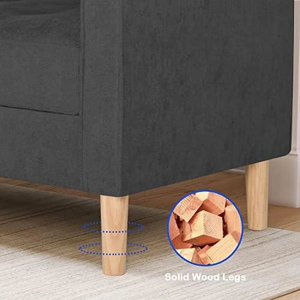 54.5" Upholstered Loveseat Sofa with Metal Legs K347