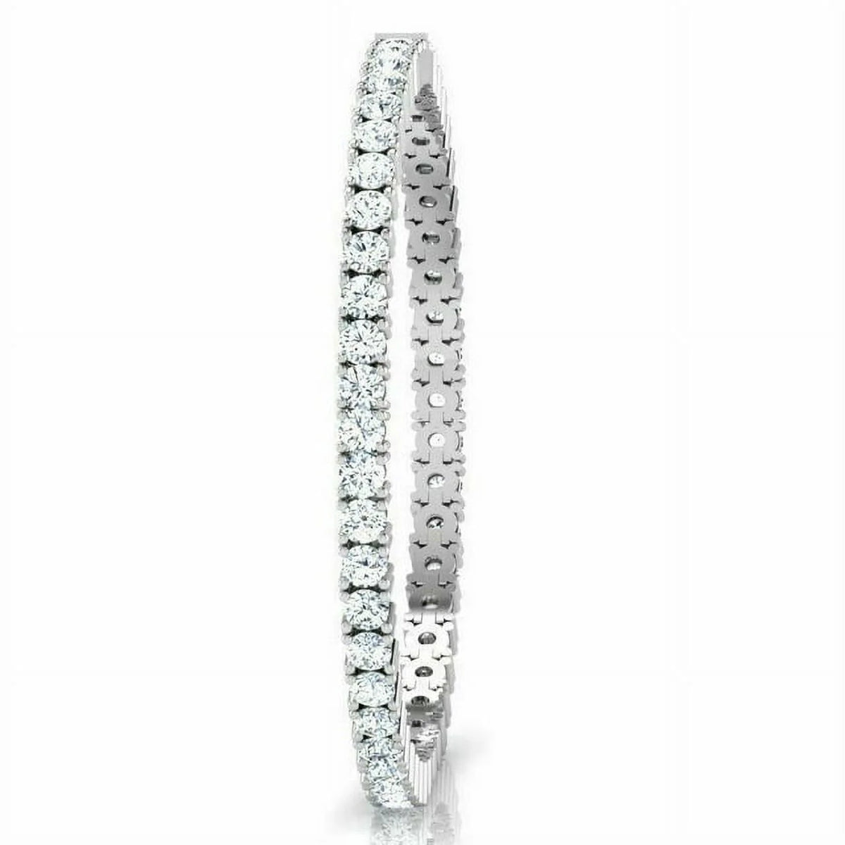 14K White Gold Tennis Bracelet O792690