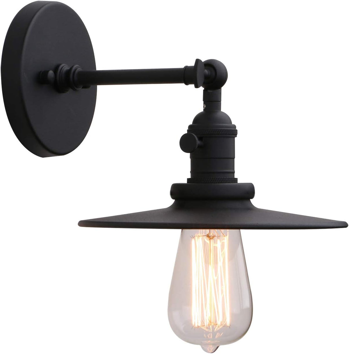 Brushed Nickel 1-Light Wall Sconce with Switch and 7.87 Inches Metal Canopy M460636