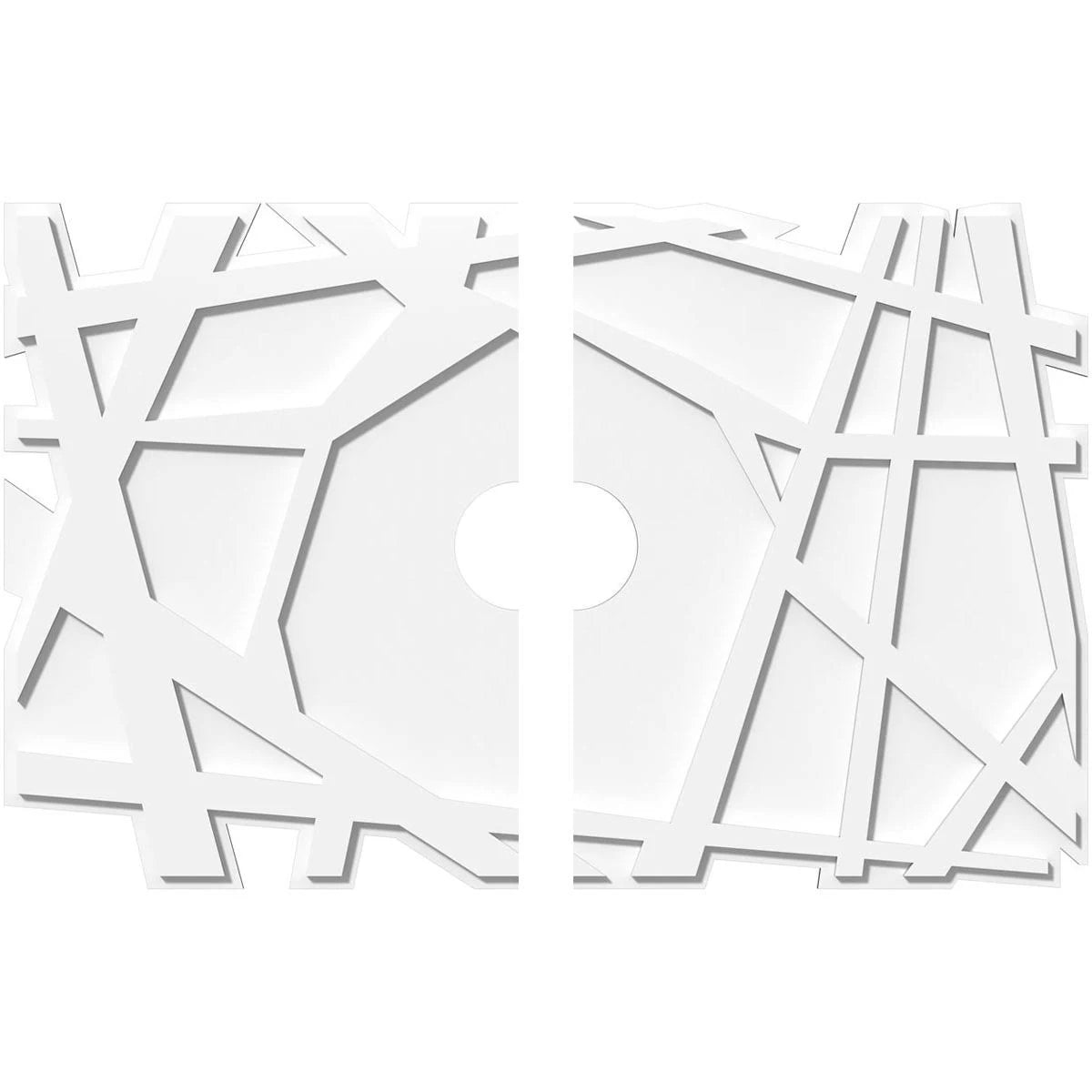 Contemporary PVC Ceiling Medallion Two Piece J531