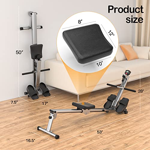 Foldable Rowing Machine with LCD Monitor B80158