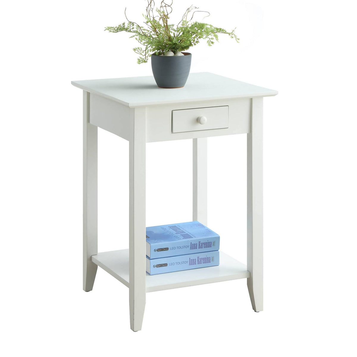 White End Table with Drawer/Shelf U344532
