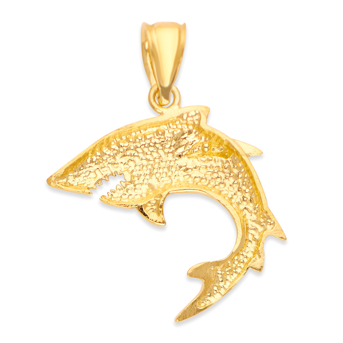 10k Gold Shark Pendant Y128
