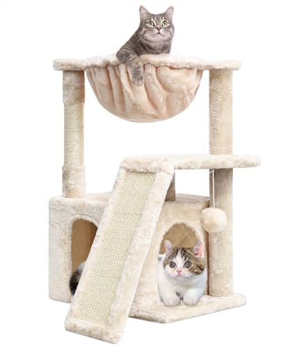 Light Grey Cat Tree with Scratching Posts B28278