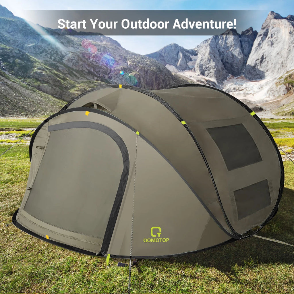 4-Person Waterproof Pop Up Camp Tent H16671