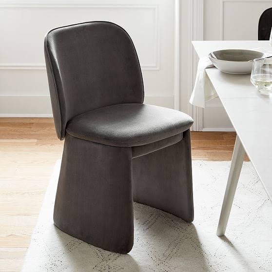 Distressed Velvet Dining Chair R50609