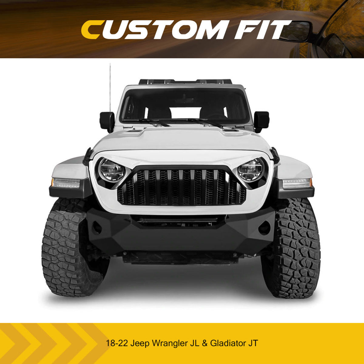 Front Grille for Jeep Wrangler JL & Gladiator JT B687