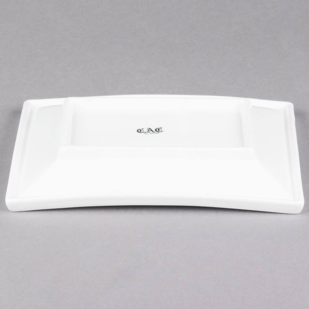 Super White Porcelain Rectangular Platter, 8-Inch by 5-1/2-Inch, Box of 24 P722