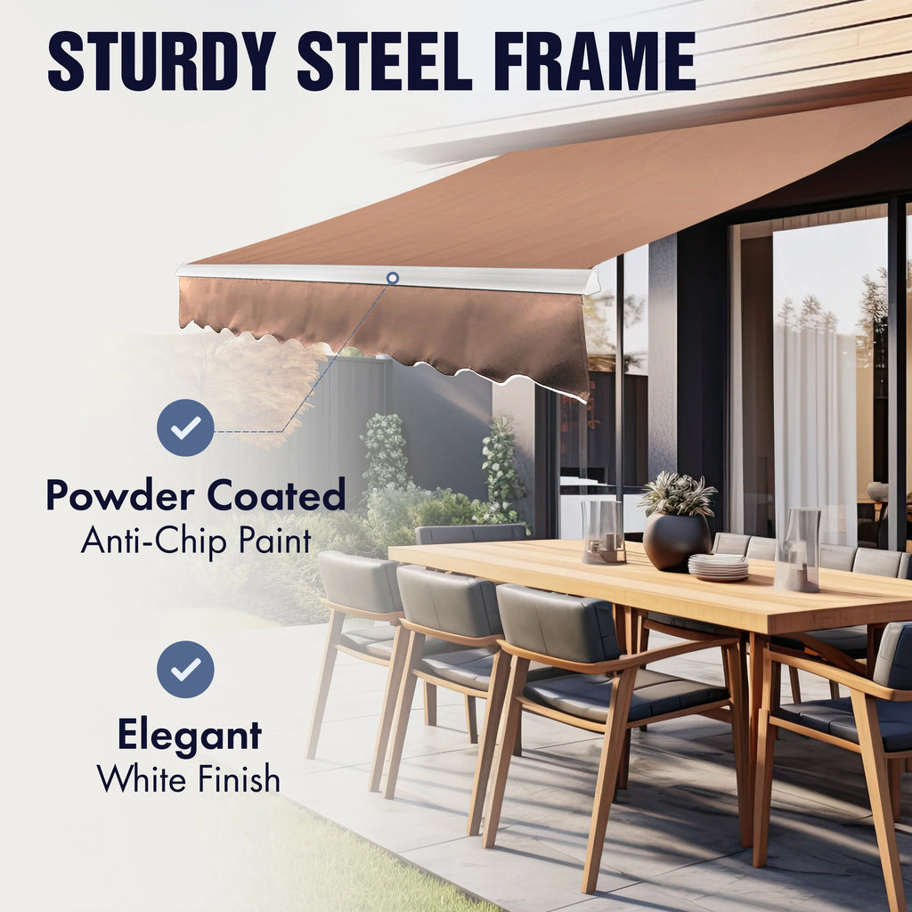 13' x 10' Retractable Patio Awning Canopy K6391