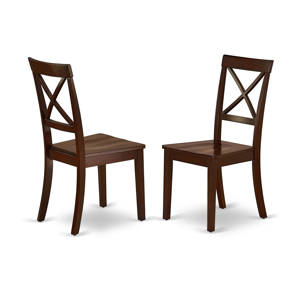 5 Piece Mahogany Wood Dining Table and Chairs Z560