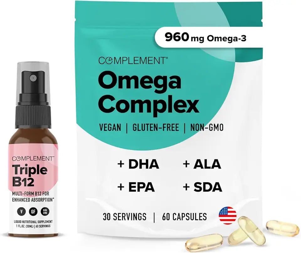 Vegan Omega-3 and B12 Supplement Spray X47853