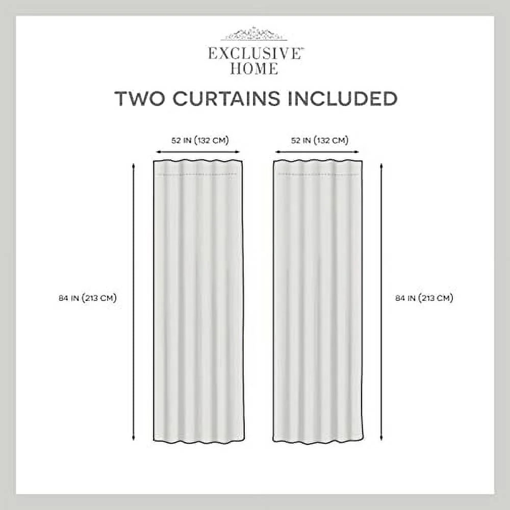Velvet Light Filtering Hidden Tab Top Curtain Panel Pair, 52"x84", Taupe O603