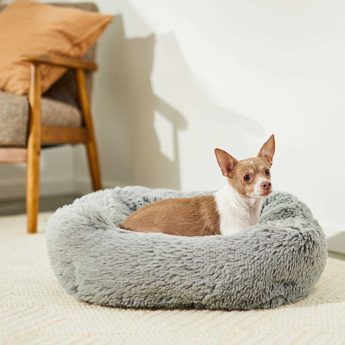 Orthopedic Rectangular Bolster Cat Dog Bed with Removable Cover R505