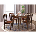 5 Pc Mahogany Dining Table Set with 4 Chairs C4506