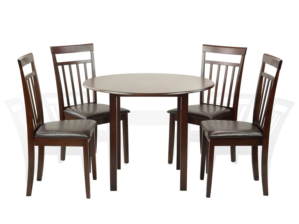Set of 4 Solid Wood Dining Chairs with Padded Seat L6559
