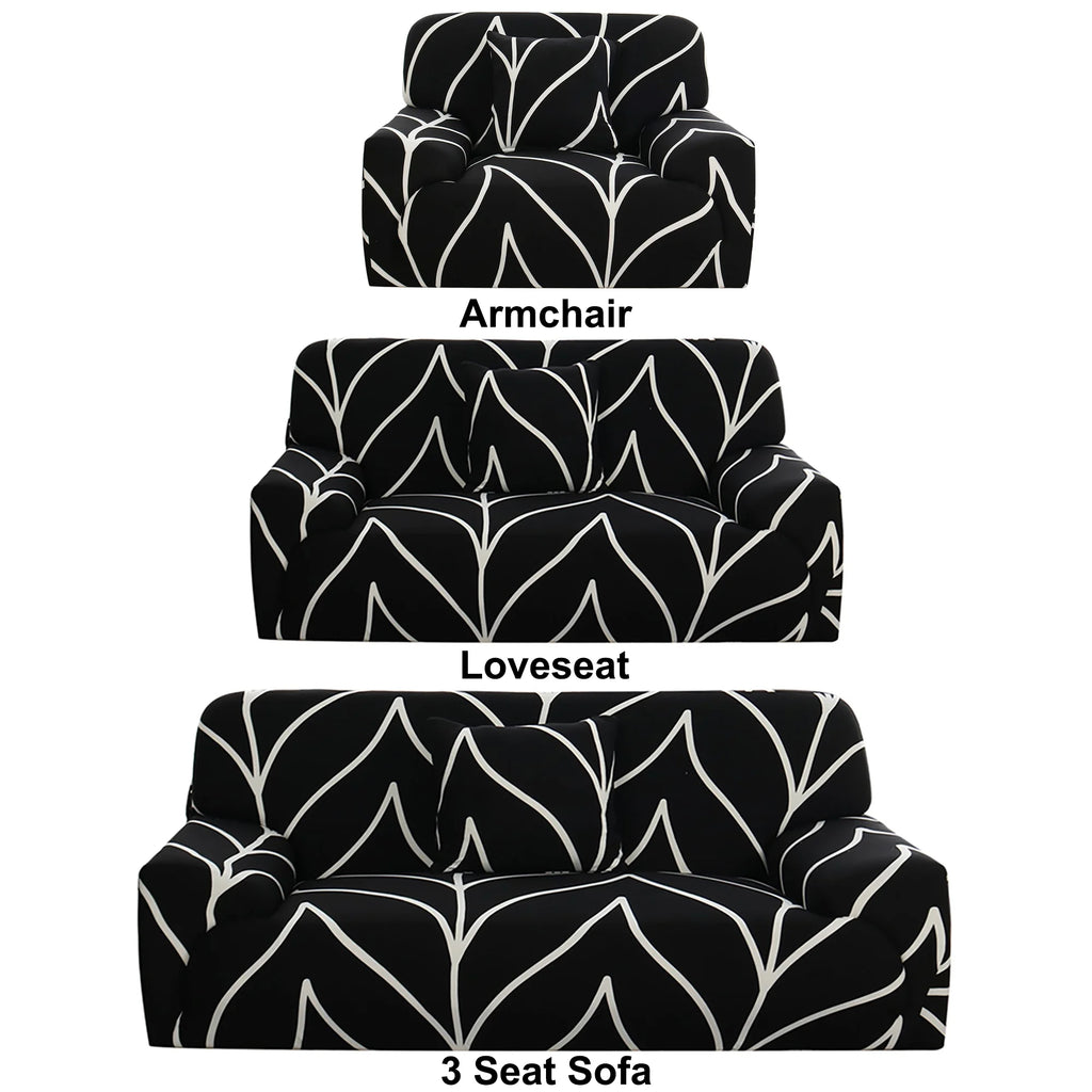Gray Flower 3pcs Slipcover Set H99813