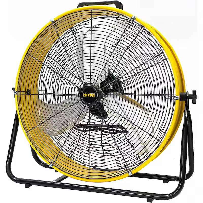 Yellow 24 in. 3 Speeds Portable Drum Fan H39956