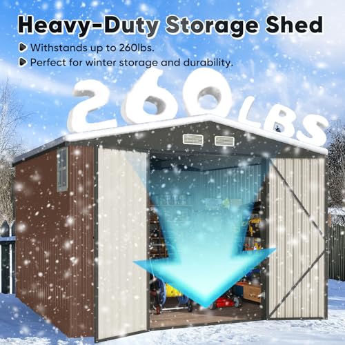 5X3 FT Heavy Duty Outdoor Metal Storage Shed F583207