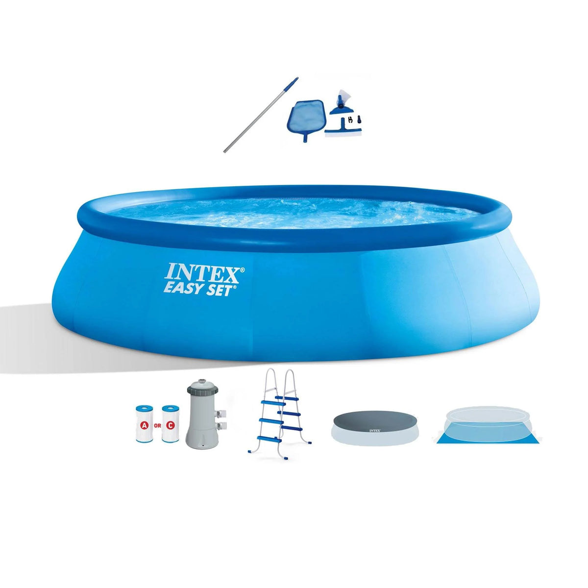 15' x 42 Inflatable Swimming Pool and Maintenance Kit J695