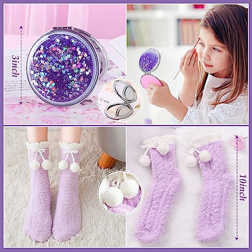 Unicorn Toy with Wired Headphones Diary Water Bottle Plush Bag Purse Socks Mirror O594070