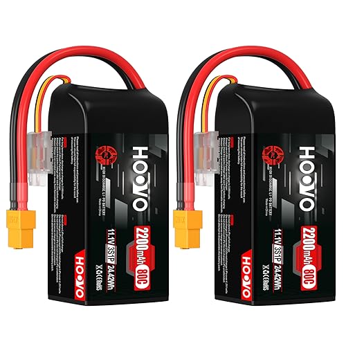 3S 2200mAh 80C 11.1V Shorty Lipo Battery Pack 2 Pack X867915
