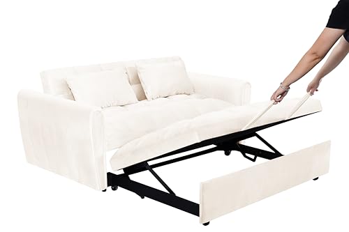 Dark Gray Velvet 3 in 1 Sleeper Sofa Bed R884554