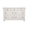 White 7 Drawer Solid Wood Double Dresser Y924850