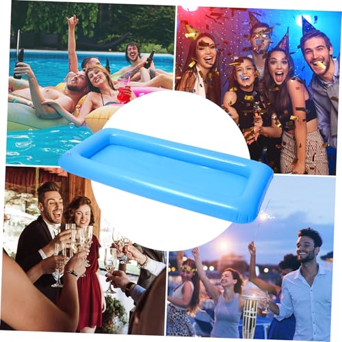 1 Set Inflatable Pool Serving Bar and Mesh Food Tent Set with Drain Plug K3197