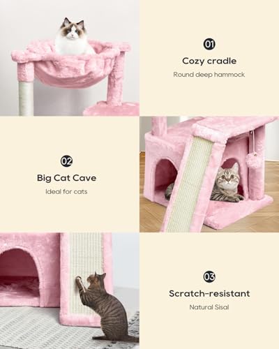 Light Grey Cat Tree with Scratching Posts B28278