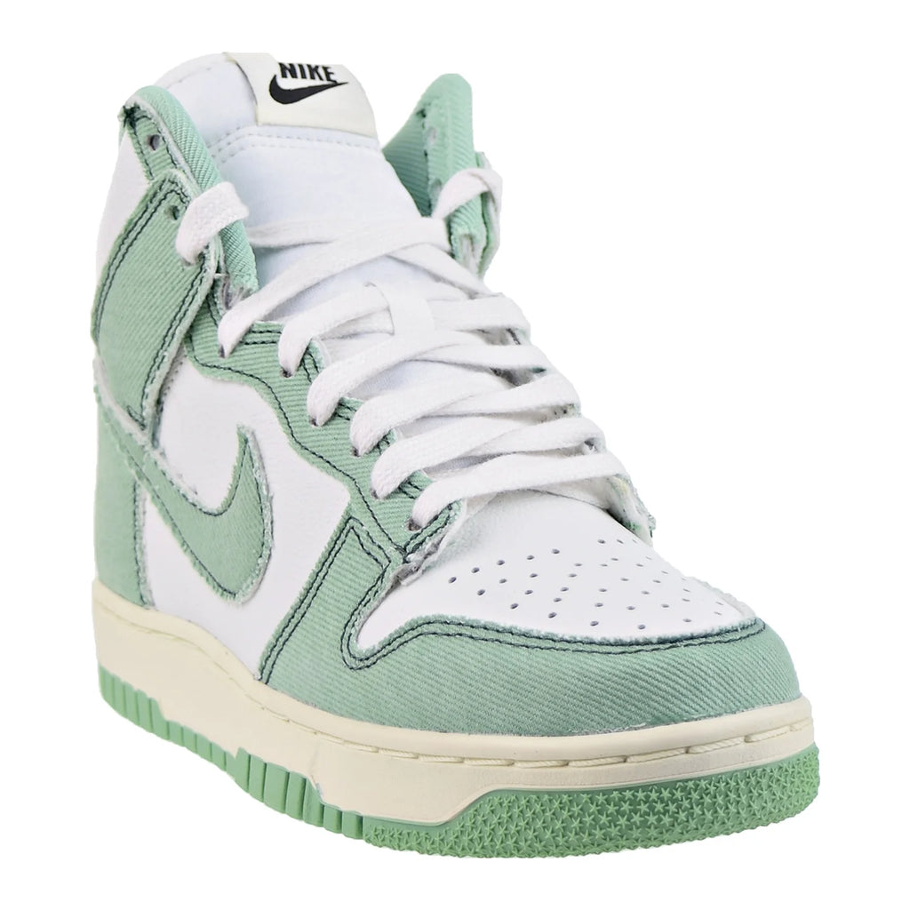 Enamel Green White High-Top Women's Shoes V7690