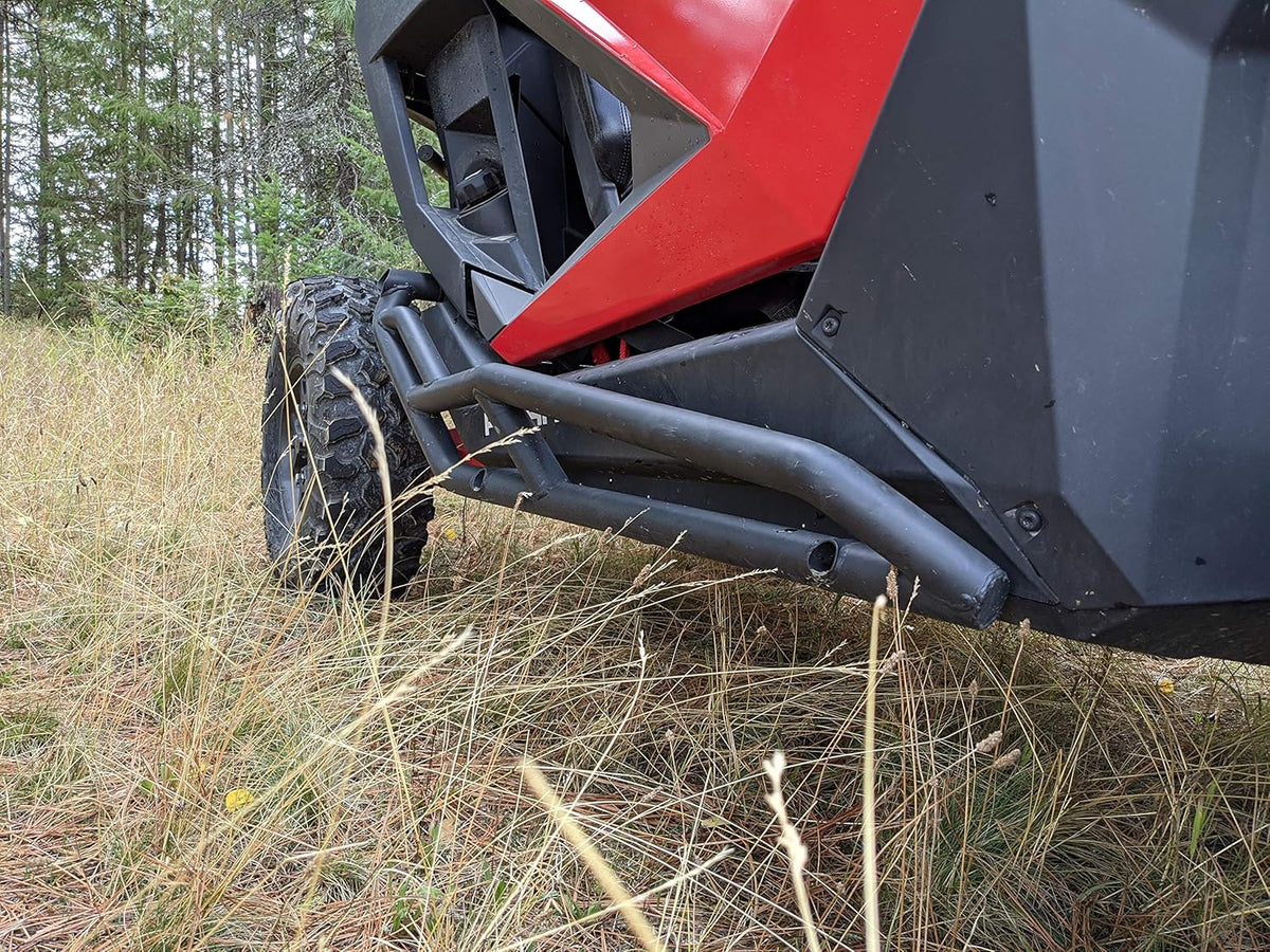 Black Bolt-On Nerf Bars Rock Sliders Brush Guard Tree Kickers for Polaris Pro XP R1466