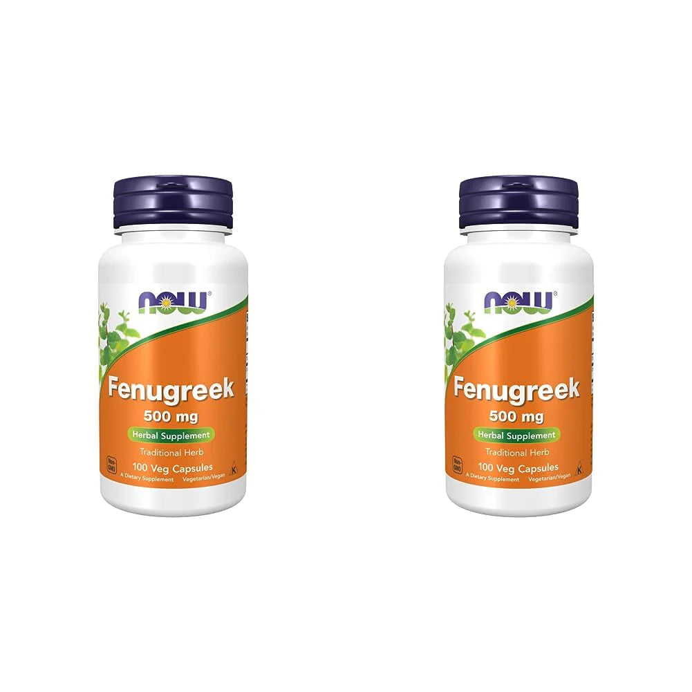Fenugreek 500 mg Herbal Supplement 100 Veg Capsules Pack of 2 L112