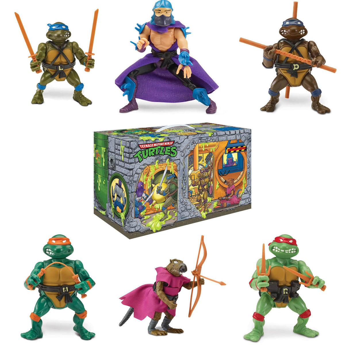 Retro Rotocast Sewer Lair Action Figure Set W5449