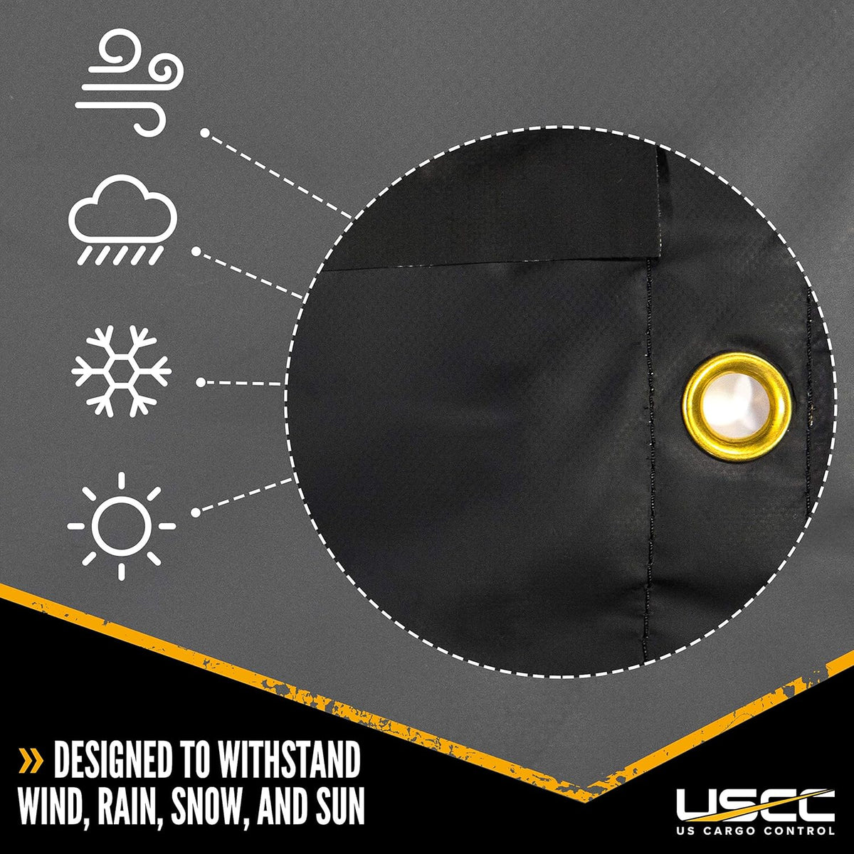 Heavy-Duty Smoke Tarp - 9.666 Feet Long x 10.75 Feet Wide - 18 Ounce PVC-Coated Polyester B542