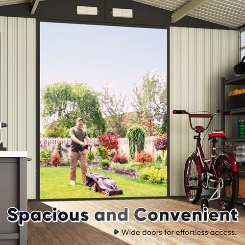 5X3 FT Heavy Duty Outdoor Metal Storage Shed F583207
