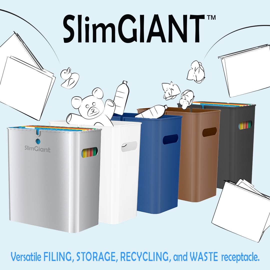 4.2 gal Polypropylene Trash Can with Handles, Pack of 6 O42088