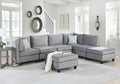 Gray Velvet 7Pc Modular Sectional Sofa P712
