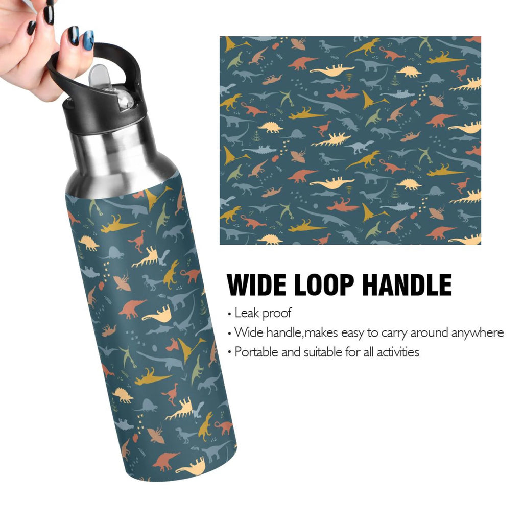 20 OZ Stainless Steel Water Bottle with Straw Lid Q822227