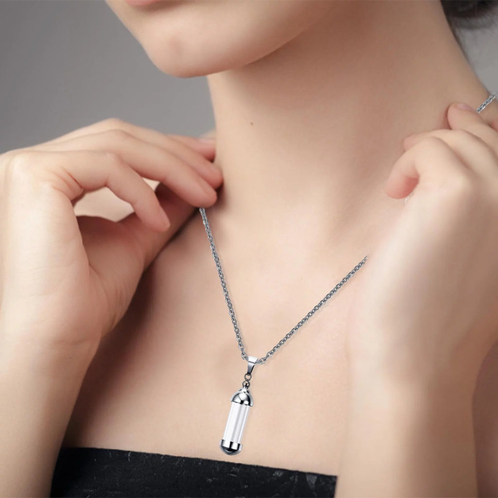 Glass Vial Pendant Necklace N84525