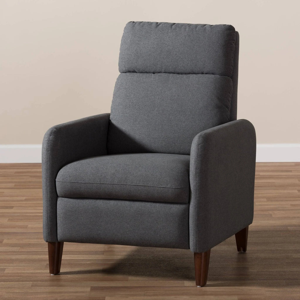 Grey Fabric Recliner N491