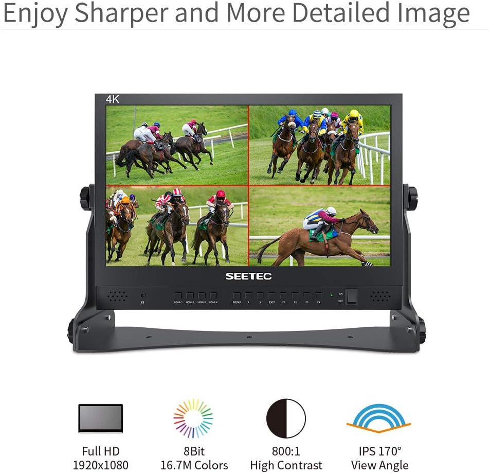 15.6 4 HDMI Input Output Quad Split Display Monitor S815