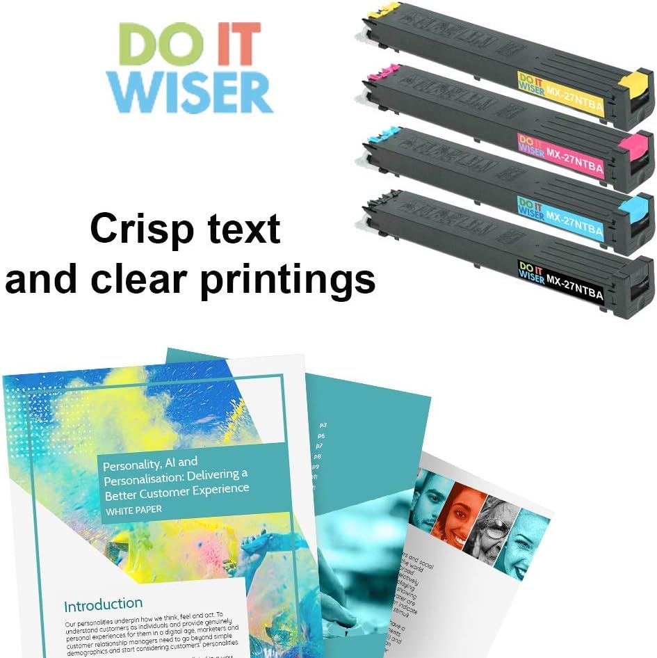 Compatible Printer Toner Cartridge Replacement for Sharp MX-2300n, MX-2700n, MX-3500n, MX-3501, MX-4501 (4-Pack) D549