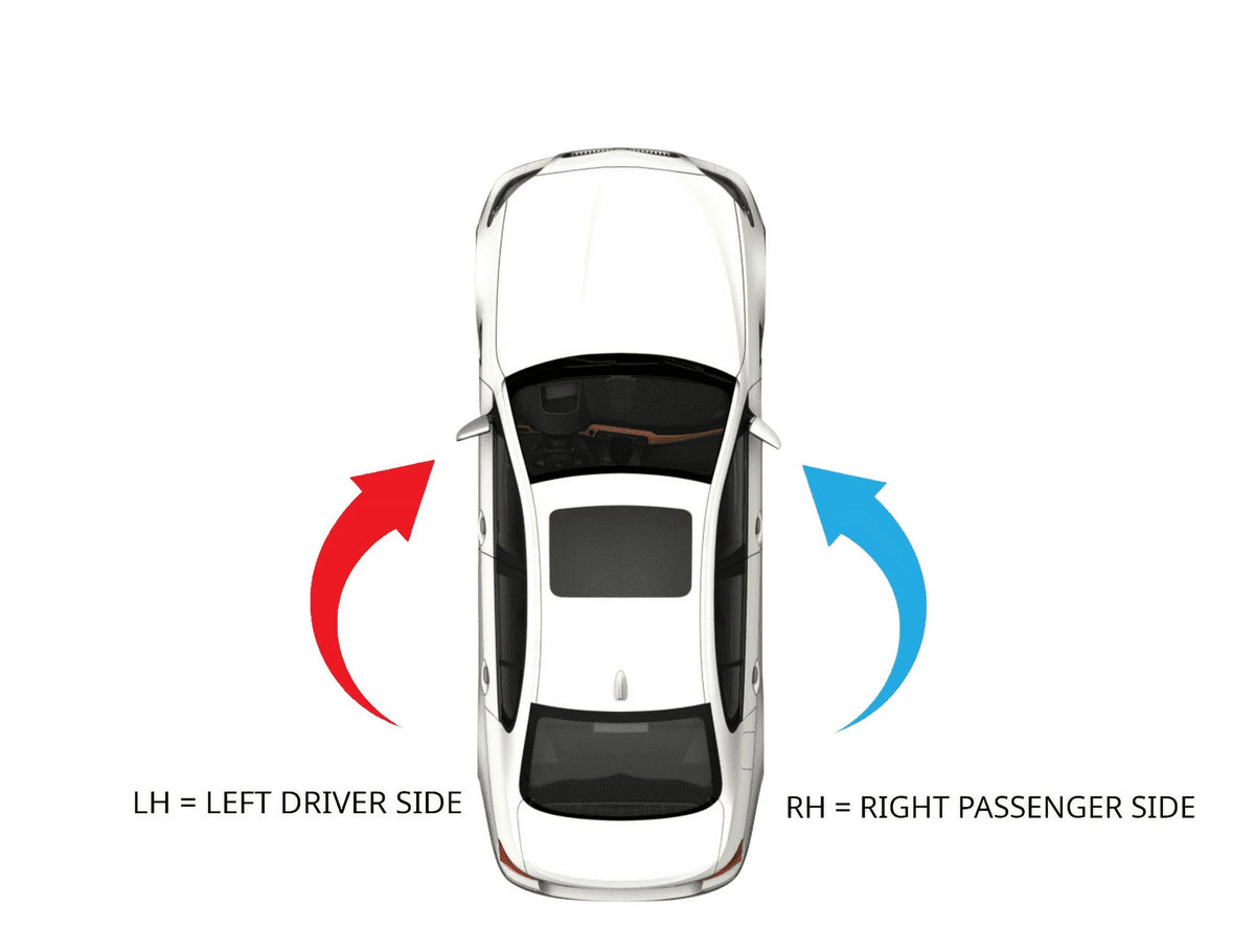 Left Driver Mirror Glass Lens with Adhesive D2834