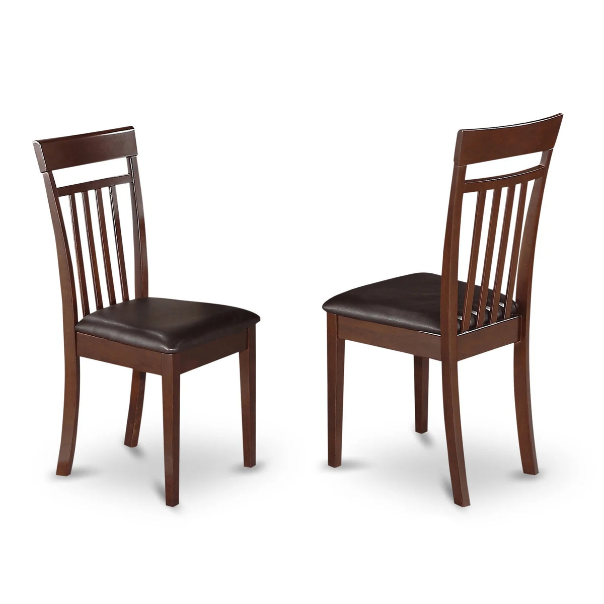 Mahogany Leather Dining Chairs (Set of 2) Z8608