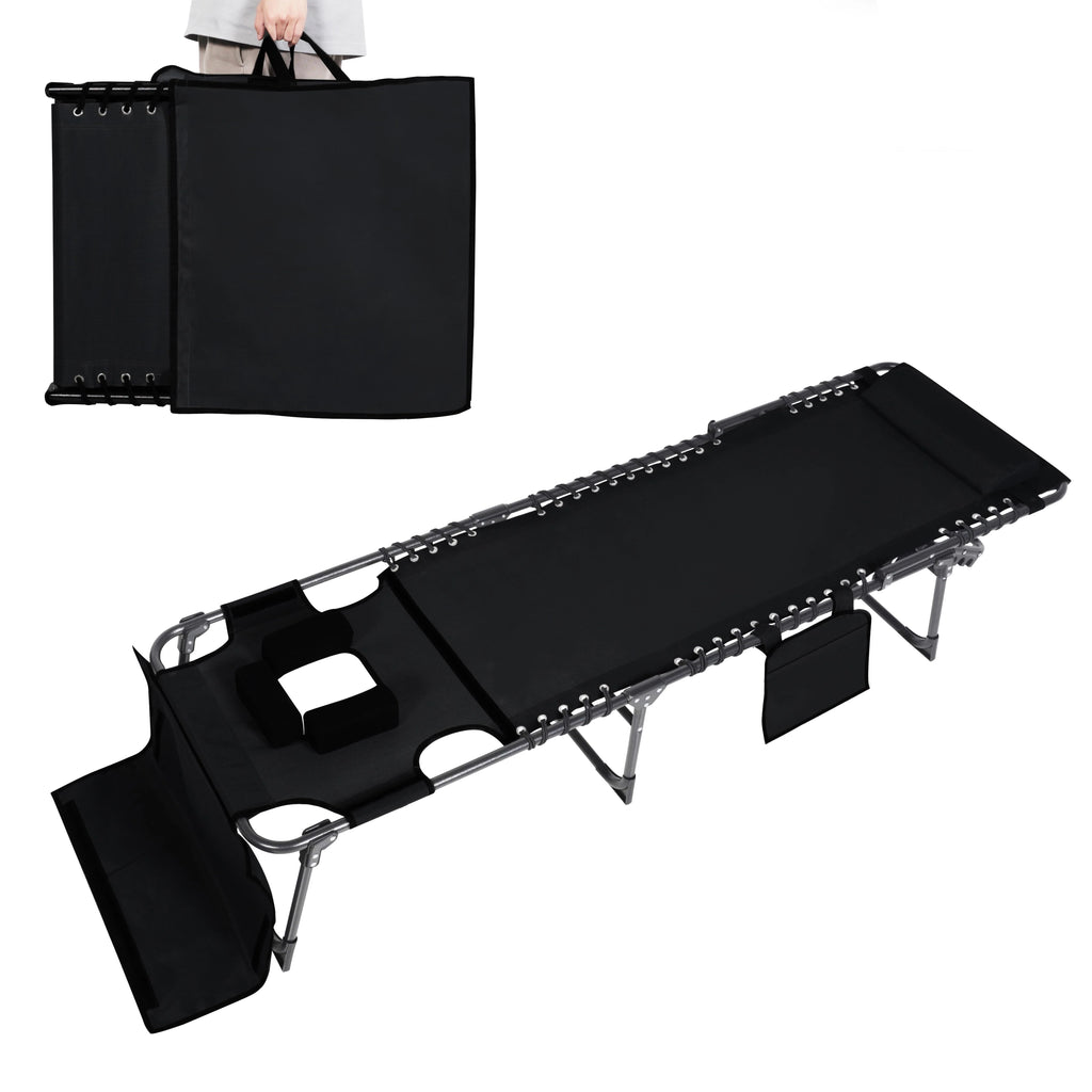 5-Position Adjustable Tanning Chair with Face & Arm Hole A147374