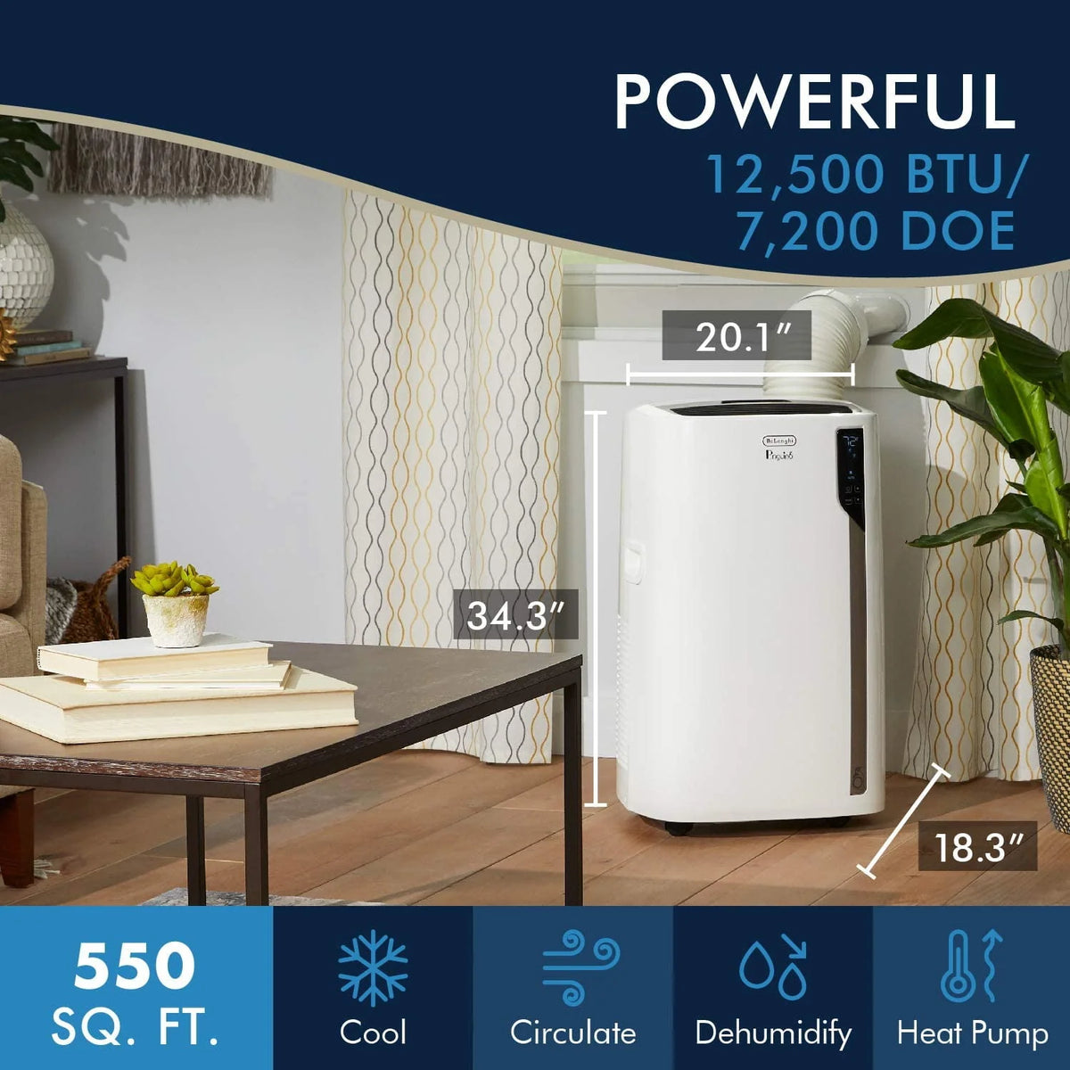 Portable Air Conditioner 12,500 BTU Heat Dehumidifier Z628