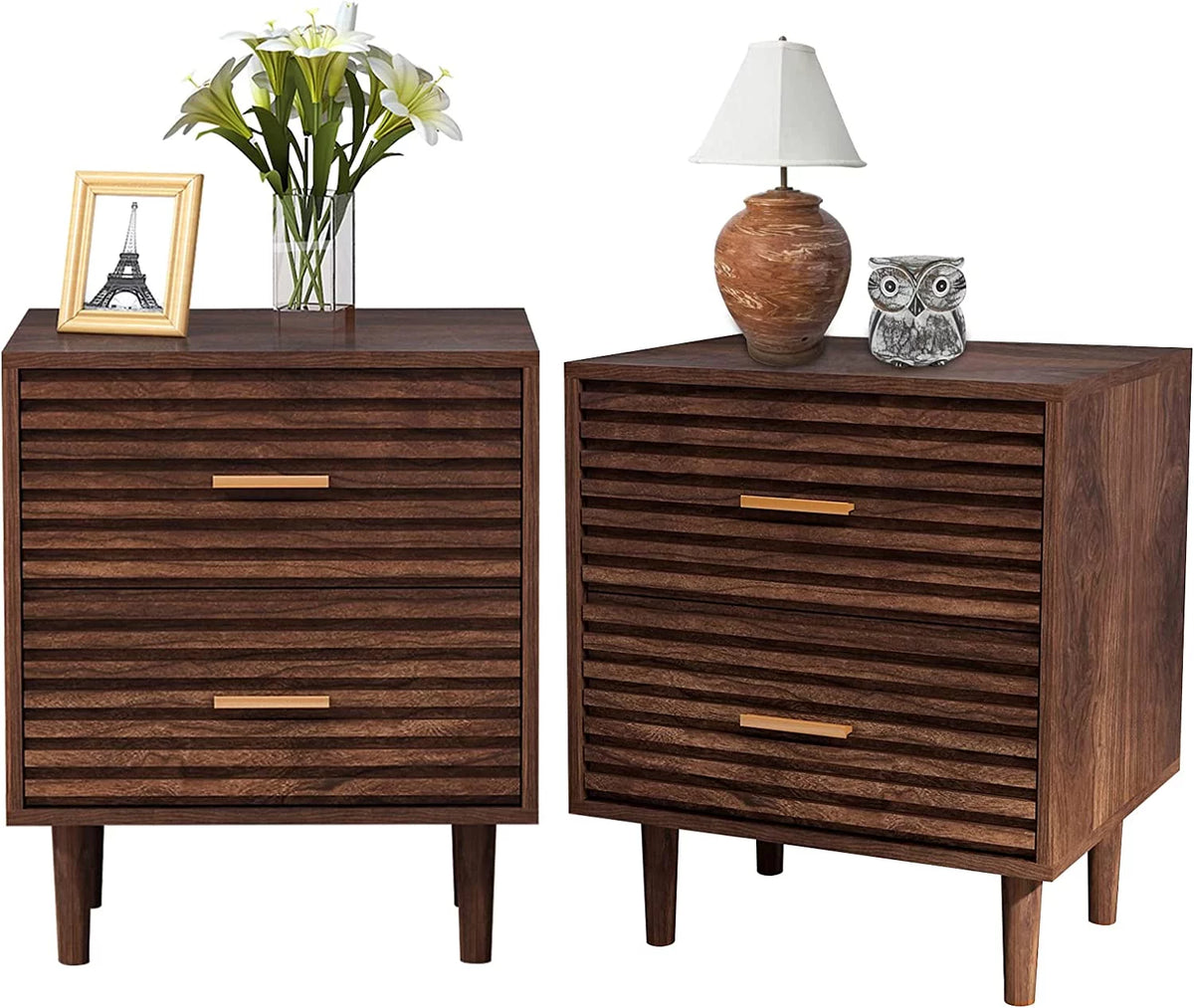 Set of 2 Nightstands with 2 Drawers M467432