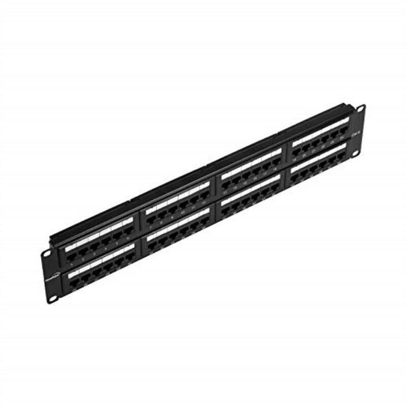 48-Port Cat6 UTP Unshielded Patch Panel 2U Black M2259