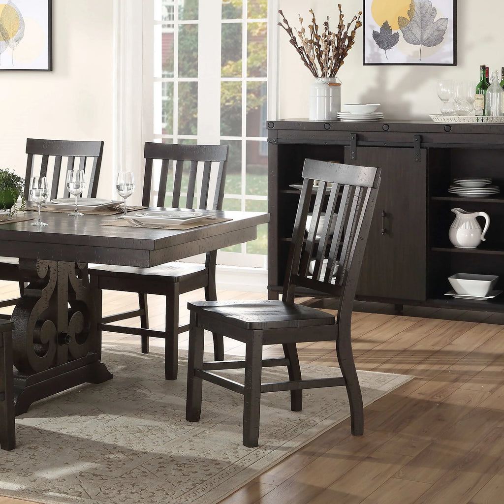Rustic Walnut Side Chair Set of 2 L276790