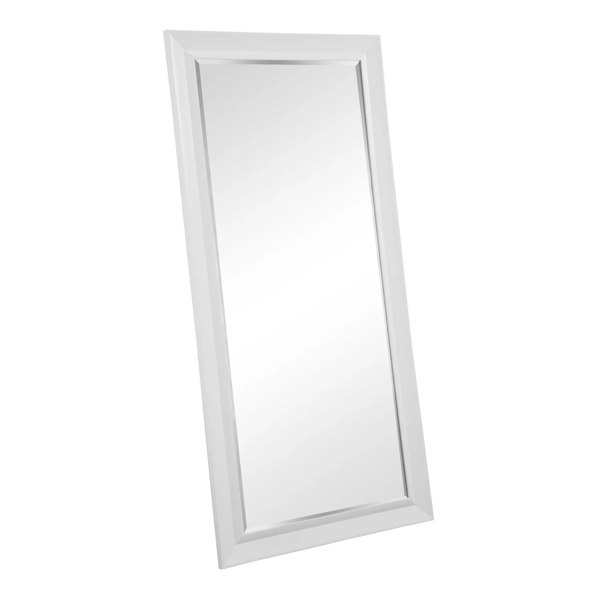 White Faux Wood Framed Full Length Mirror B3713